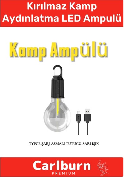 Özel Üretim 3 Modlu Su Geçirmez Taşınabilir Kablosuz Kırılmaz Kamp Aydınlatma Şarjlı Led Ampulü Çok Renkli