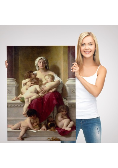 Yetiştirme Yurdundaki Kadın Ve Çocuklar Duvar Tablosu William-adolphe Bouguereau-6147