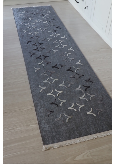 Arte Gri Kilim Dekoratif Salon Halısı Makinada Yıkanab... Gri