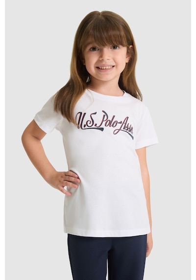 U.S. Polo Assn.  Kız Çocuk Beyaz Tişört 50325697-vr013