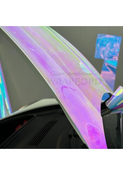 Hologram Araç Motor Kaplama Malzeme - Trim - Direk - Tavan Kaplama Kaliteli Folyo 152cm X 100cm Sarı