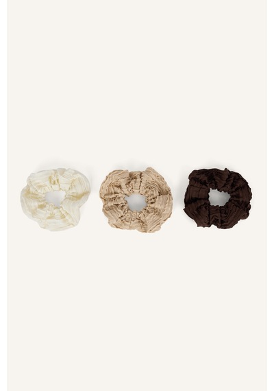 Defacto Kadın 3lü Büzgülü Scrunchie Saç Aksesuarı I6965axnsbn1 Kahve-bn1