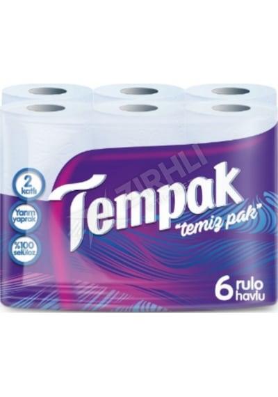 5 Adet Tempak Çift Kat Havlu 6'lı