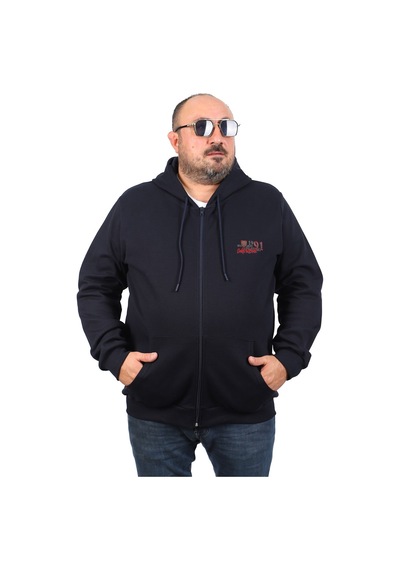 Moc Grande Mocgrande Büyük Beden Sweat Kapüşon Ninety One 22724 Lacıvert Lacivert