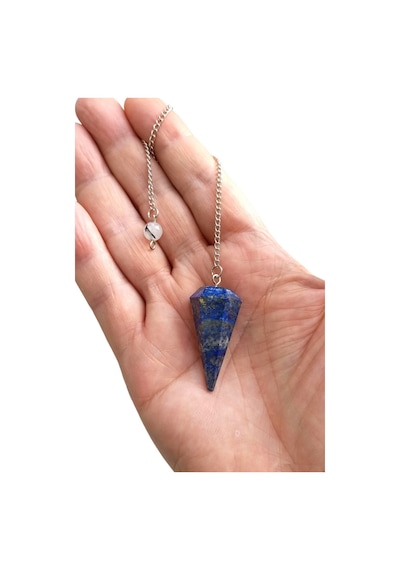 Pozitif Doğal Taş 218-8  Doğal Lapis Lazuli Pandül - Sarkaç Siyah