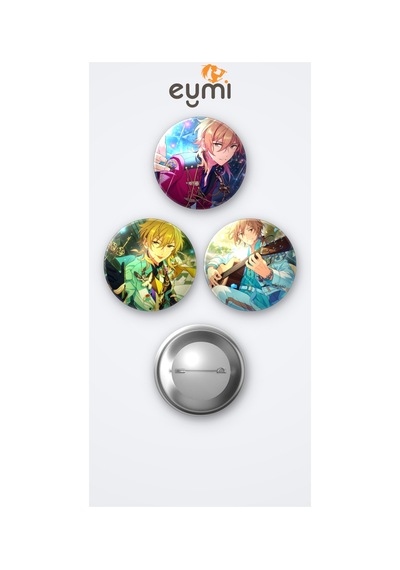 The Ensemble Stars Kaoru Hakaze 3'lü Metal Rozet Seti 58mm İğneli Buton Çanta Yaka Rozeti Çok Renkli