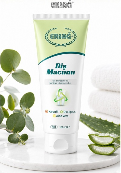 Ersağ Karanfil Okaliptüs Aloe Vera Özlü Diş Macunu 100 ML