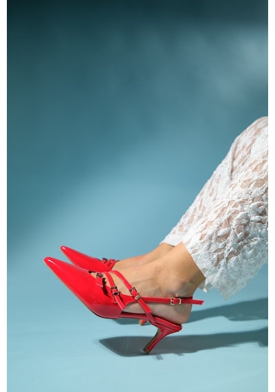 Luvishoes Magra Kırmızı Rugan Sivri Burun Arkası Açık İnce Topuklu Kadın Ayakkabı Kırmızı Rugan Luvishoes Magra Kırmızı Rugan Sivri Burun Arkası Açık İnce Topuklu Kadın Ayakkabı Kırmızı Rugan