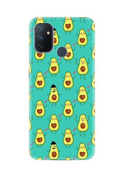 Oneplus Nord N10 Kılıf Silikon Desen Özel Seri Oynayan Avokadolar 1770