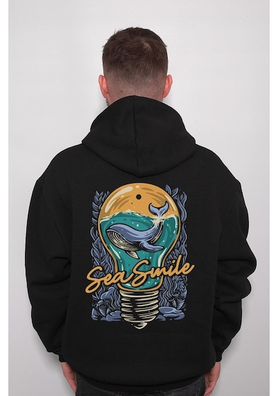 Sea Smile Deniz Gülücük Balina Whale Sweatshirt Unisex Kapüşonlu Hoodie 001