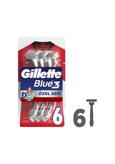 Gillette Blue3 Milli Takım Özel Paketi Tıraş Bıçağı 6 Adet