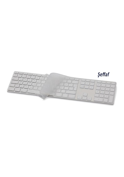 Magic Keyboard Klavye Koruyucu Uk-us To Türkçe A1243 Usb Kablolu Model İle Uyumlu Şeffaf