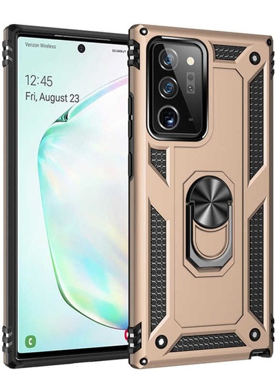 Galaxy Note 20 Ultra Kılıf Zore Vega Yüzüklü Standlı Zırh Kılıf