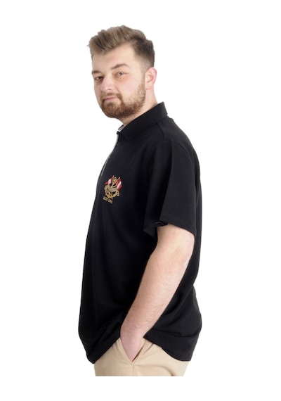 Mode Xl Büyük Beden Erkek T-Shirt Polo Mode Team 23324 Siyah 001