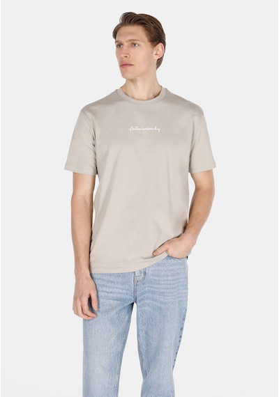 Colin's Colins Comfort Fit Yuvarlak Yaka Düz Erkek Bej Kısa Kol Tişört Cl1071872 Q1.v1 Beı Bej