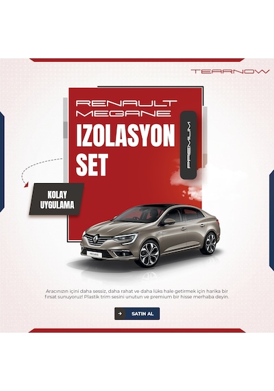 Renault Megane 2016-2024 Torpido-kapı İçi Izolasyon Seti