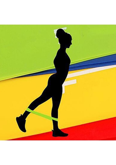 Spor Outdoor Tpe Elastik Pilates Direnç Bantları 5 Adet