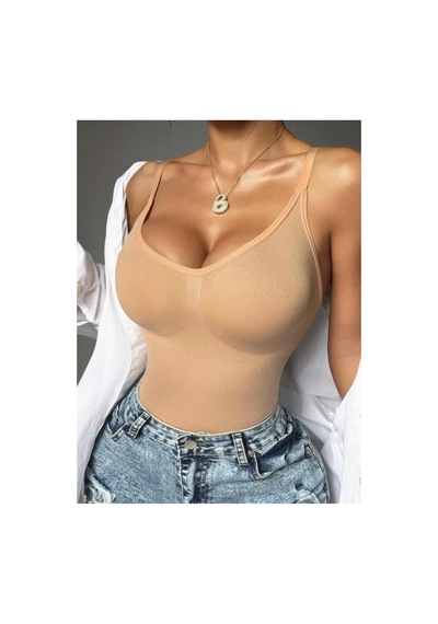 Toparlayıcı Yüksek Bel Tam Boy Body 9050 Bej
