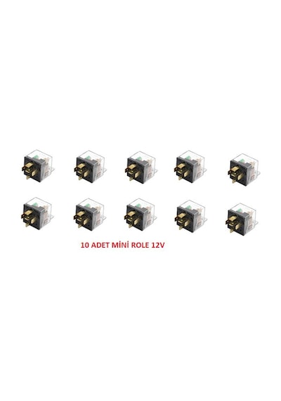 Mini Role Şeffaf 10 Adet Universal 40 Amper Şeffaf 5 Uçlu 12V N11.3265