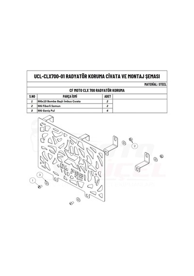 Moto Üçel Cfmoto Clx 700 Heritage Ve Clx 700 Sport Uyumlu Radyatör Koruma