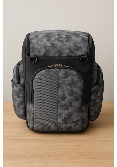 Newbag Kamuflaj Outdoor Dağcı Çantası-sırt Kamp Çantası-gri Siyah