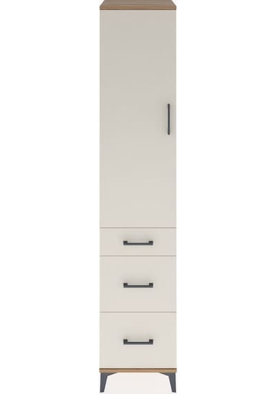 Hyperion Dolap 3 Raflı 3 Çekmeceli Tek Kapaklı 44x44x221 Çam-... Çam