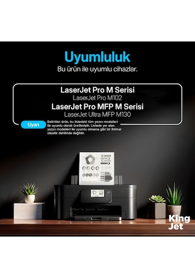 Kingjet Hp Uyumlu 17a Cf217a Standart Kapasiteli Çipli  Uyumlu Toneri Laserjet Pro M102a