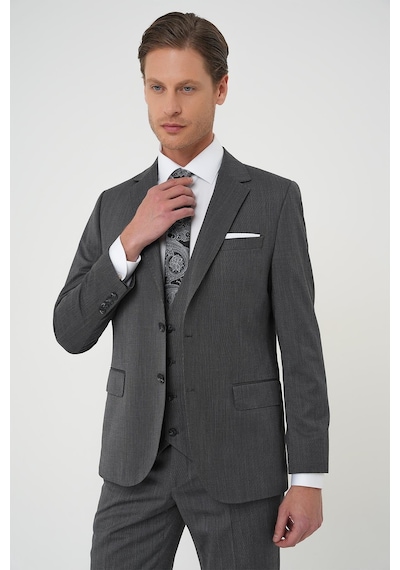 Efor Slim Fit Esnek Yelekli Klasik Füme Takım Elbise Tk 897 Füme Efor Slim Fit Esnek Yelekli Klasik Füme Takım Elbise Tk 897 Füme