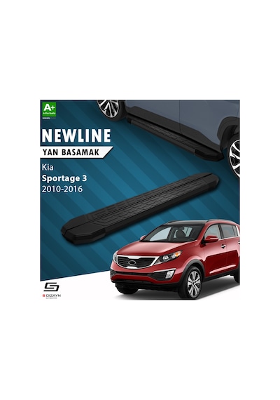 S-dizayn Kia Sportage 3 Newline Siyah Yan Basamak 173 Cm 2010-201