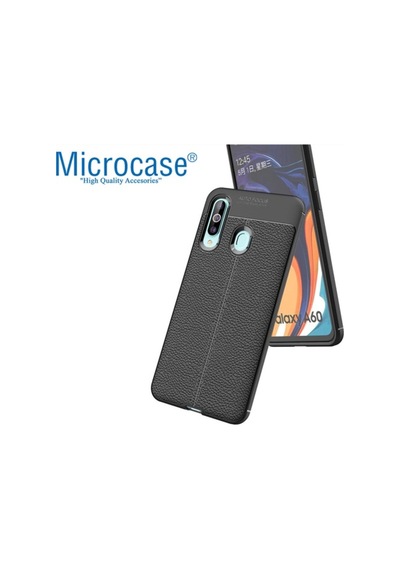 Microcase Samsung Uyumlu Galaxy A60 Leather Seri Silikon Kilif+Cam (Seç) 369240053