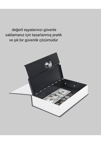 Gizli Kitap Kasa, Metal Gövdeli Anahtarlı