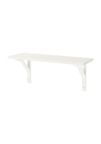 Ikea Burhult/sandshult Duvar Rafı 59x20 Cm Beyaz - Naturel