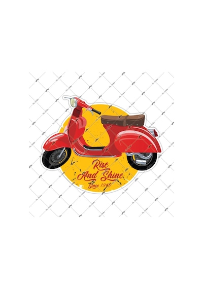 Vsp42 Kirmizi Scooter Sticker