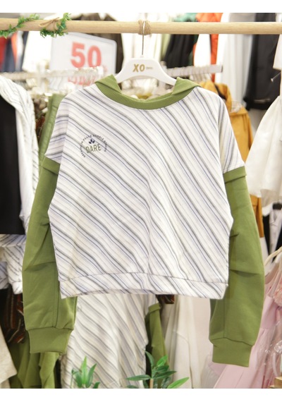 Xo Kids Kız Çocuk Sweatshirt 8-14 Yaş 37307 Haki