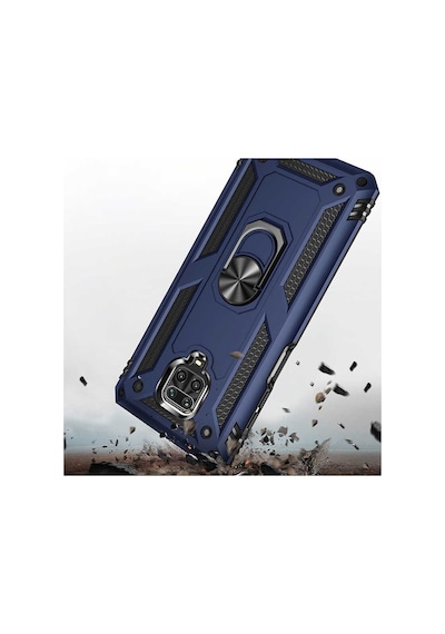 Xiaomi Redmi Note 9s Kılıf Sert Silikon Yüzüklü Stand Özellikli Kapak
