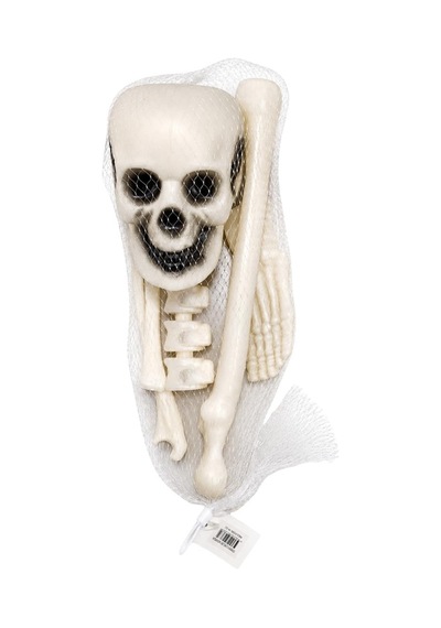 Halloween Cadılar Bayramı Mini İskelet Dekor Seti 5 Parça Kuru Kafa Ve Kemik Süs