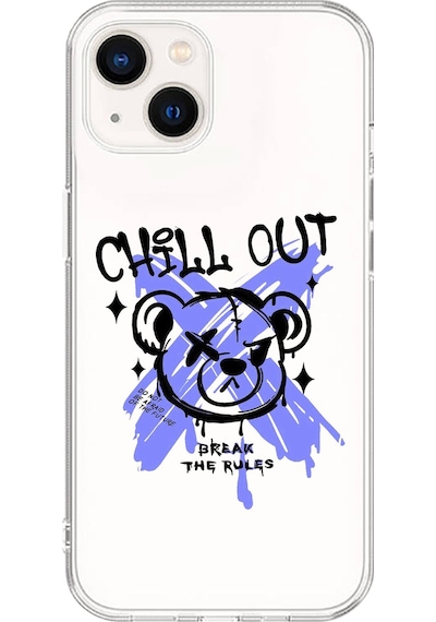 Apple Uyumlu iPhone 13 Şeffaf Kılıf Graffiti 8 Tasarımlı