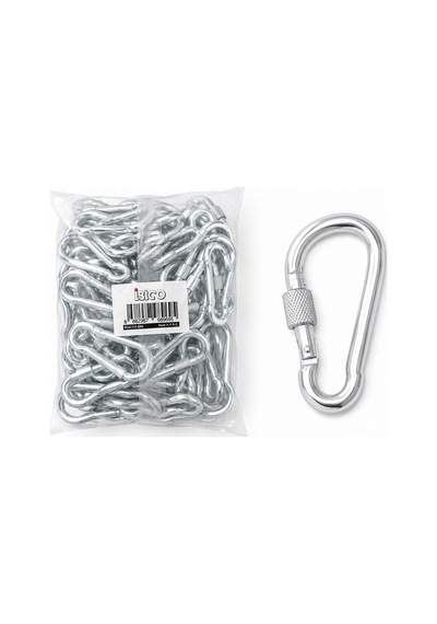 İbico İ13-006 Karabina Kanca 8cm Vidalı Kilitli - 50'li Paket