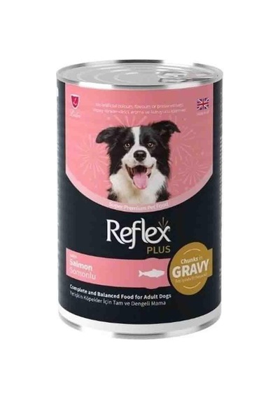 Reflex Plus Sos İçinde Et Parçacıklı Somonlu Yetişkin Köpek Maması 400gr