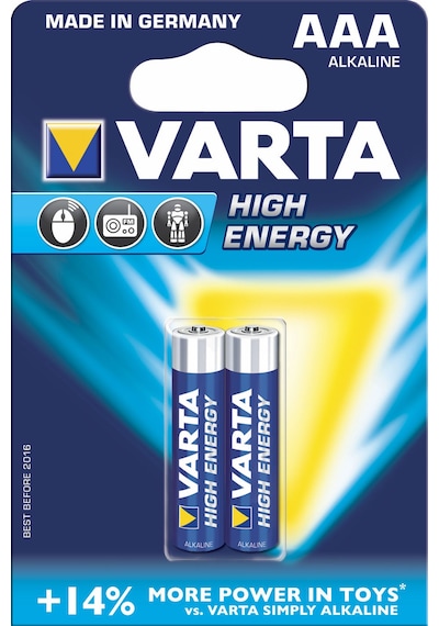 Varta 4903 High Energy Alkaline AAA İnce Kalem Pil 2'li