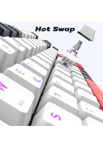 Inca Ikg-460ix Pro Manyetik White Switch Gaming Klavye 2k Hz Hot Swap Bluetooth 5.4 Rgb Dijital Bilgi Ekranı