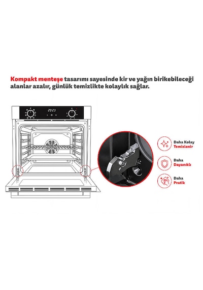 Simfer 0+10 Fonksiyon Steam Master Siyah 3'lü Ankastre Set 8244 Fırın + 3653 Ocak + 8678 Davlumbaz