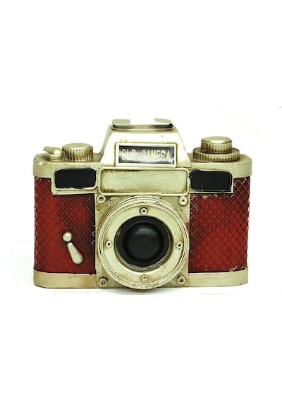 Peanelife Dekoratif Metal Fotoğraf Makinesi Obje Biblo Vintage