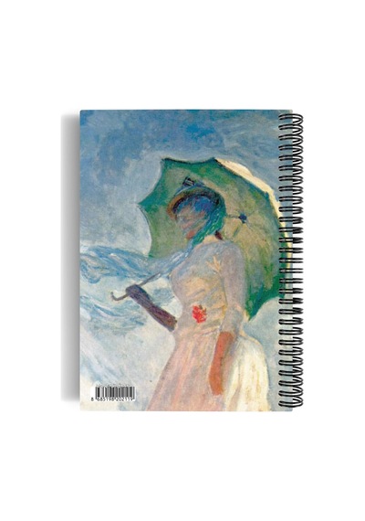 Claude Monet/woman With A Parasol, 1886 Spiralli Defter 11 A5 Çizgisiz 100 Sayfa Sana