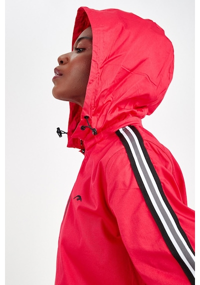 Maraton Sportswear Regular Kadın Kapşonlu Uzun Kol Basic Nar Ceket 19353 Narçiçeği
