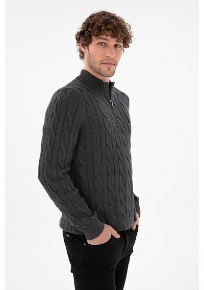 U.s. Polo Assn. Erkek Antrasit Melanj Kazak /triko 50297020-vr081 Antrasit Melanj