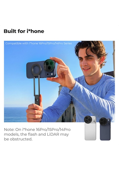 K&f Concept İphone 17 Pro Max/17 Pro İçin Geçmeli Cpl Filtre - Nano-x Serisi Optik Siyah