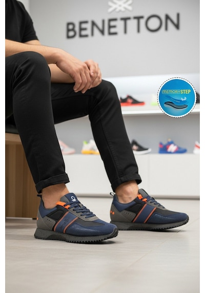United Colors Of Benetton Lacivert Bağcıklı Cilt Erkek Spor Ayakkabı Bnı-12114 M