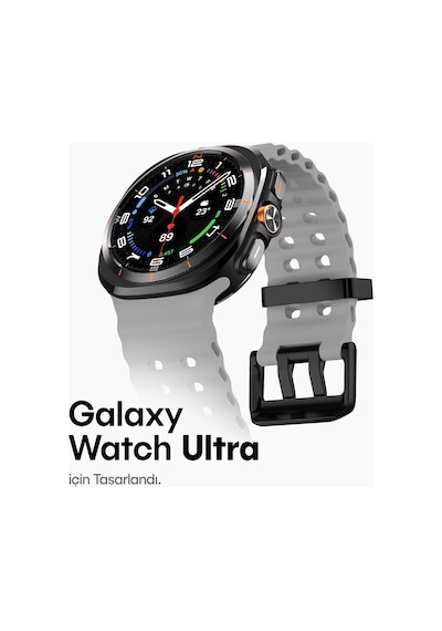 Samsung Galaxy Watch Ultra 47mm İle Uyumlu Delikli Model Ocean Loop Yumuşak Ve Hafif Silikon Kordon Çok Renkli