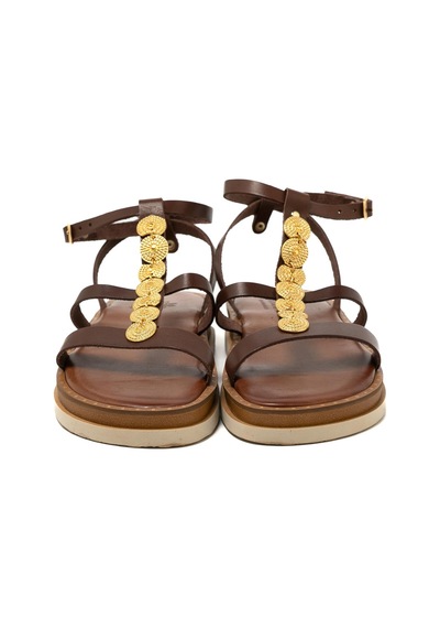 148 Brown Sandalet Kadın 262185 Myconian 2025 Greek Sandal Kahverengi